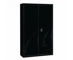 armoire à portes battantes noir l 120 x h 198,