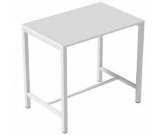 table de réunion haute 100x110cm - blanc,