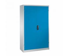 armoire à outils à portes battantes, gris et bleu, p 500mm,