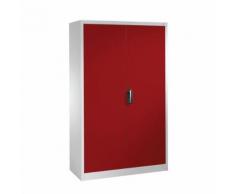 armoire à outils à portes battantes, gris et rouge, p600mm,