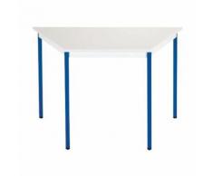 table de reunion 120x60x60x60 plateau gris/pi eds bleus,
