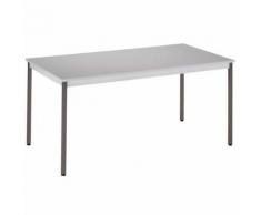 table de reunion 160x80 plateau gris/pi eds gris fonces,