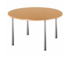 table réunion duetto 4 pieds diamètre 100cm hêtre/aluminiun,