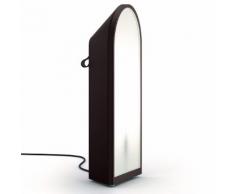 ODEON-Lampe de sol Cuir H64cm caf coutures coordonnes Fontana Arte - design par Studio Klass