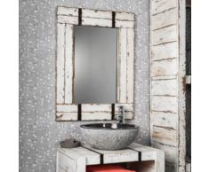 Miroir de salle de bain en Mindi 60x80 LOFT blanc