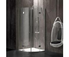 CABINE DE DOUCHE ANGULAIRE 90X90 EN VERRE 6 MM SANS STRUCTURE LONDON