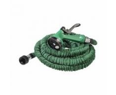 Tuyau d'arrosage plat extensible avec pistolet 45 mètres - Vert - 45 mètres