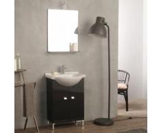 MEUBLE-LAVABO GRIS ANTHRACITE POUR SALLE DE BAIN 58 CM AVEC MIROIR