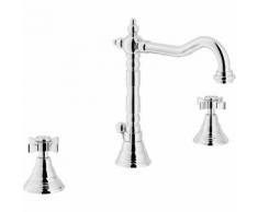 Robinet mélangeur de lavabo 3 trous Nobili RITZ RI49011/1CR | Chromé