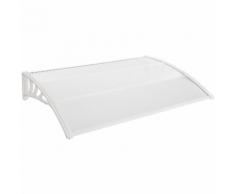 Auvent de Porte 100 x 150 cm blanc - Porte d'entrée, Marquise, Protection de l'ombre
