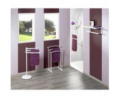 Porte-serviette 3 barres fixes OVALYS blanc