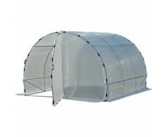 Serre de jardin tunnel surface sol 9 m² 3L x 3l x 2H m châssis tubulaire renforcé 25 mm double