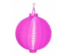 Lampion solaire couleur rose