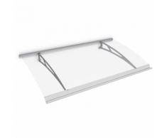 Auvent marquise de porte, 160 x 90 cm, Style Plus, polycarbonate transparent, fixations inox,