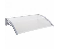 Auvent de Porte 80 x 120 cm gris - Porte d'entrée, Marquise, Protection de l'ombre