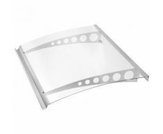 Auvent marquise de porte, 160 x 90 cm, Style Plus, polycarbonate transparent, fixations inox, Circle