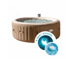 Spa gonflable Intex PureSpa Bulles 4 personnes + Spot lumineux + Enceinte flottante