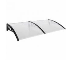 Auvent de Porte 100 x 200 cm noir - Porte d'entrée, Marquise, Protection de l'ombre