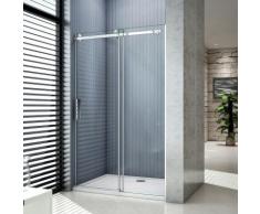 120x195 cm porte coulissante, cabine de douche coulissante, 8mm verre trempé, vitrification NANO,