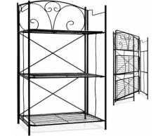 Étagère pliable en acier - 3 étagères Jardin Maison Rangement Meuble Armoire