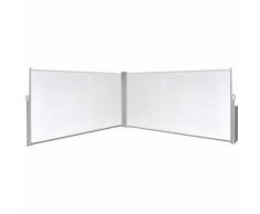 Auvent latéral rétractable crème de 160x600 cm