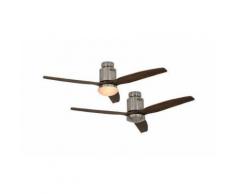 Ventilateur de Plafond Aerodynamix Eco 132cm Chrome Noyer - CASAFAN -