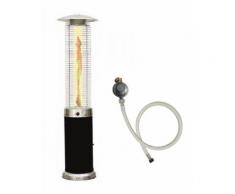 Parasol chauffant 13kw RONDO Noir à gaz Flamme vive Chauffage terrasse exterieur new design