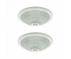 Lot de 2 Plafonniers - Détecteur de mouvement intégré (culot E27)