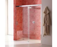 PORTE DE DOUCHE EN NICHE DE 120 CM PAROI FIXE À DROITE EN VERRE