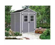 Abri de jardin Résine Premium 86 Gris - 4,4 m²