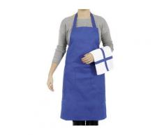 Ustensile de cuisine Tdtext SET TABLIER TORCHON BLEU