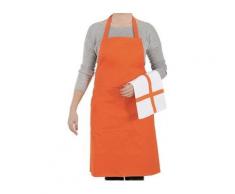 Ustensile de cuisine Tdtext SET TABLIER TORCHON ORANGE