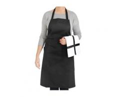 Ustensile de cuisine Tdtext SET TABLIER TORCHON NOIR