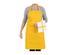 Ustensile de cuisine Tdtext SET TABLIER TORCHON JAUNE