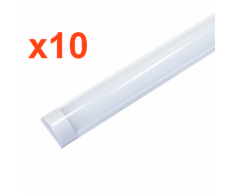 Réglette Lumineuse LED 120cm 48W (Pack de 10) - couleur eclairage : Blanc Froid 6000K - 8000K