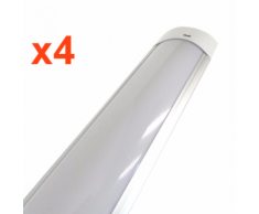 Réglette Lumineuse LED 150cm 48W - Pack de 4 - couleur eclairage : Blanc Froid 6000K - 8000K