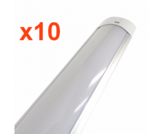 Réglette Lumineuse LED 150cm 48W (Pack de 10) - couleur eclairage : Blanc Chaud 2300K - 3500K