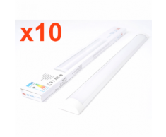 Réglette Lumineuse LED 120cm 36W (Pack de 10) - couleur eclairage : Blanc Neutre 4000K - 5500K
