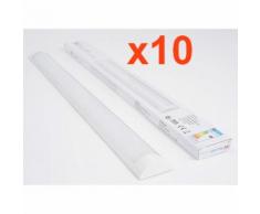 Réglette Lumineuse LED 90cm 24W (Pack de 10) - couleur eclairage : Blanc Froid 6000K - 8000K