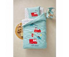 Parure housse de couette + taie d'oreiller enfant PIN PON PIN - VERTBAUDET