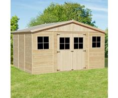 Abri de jardin bois 13,25 m2.