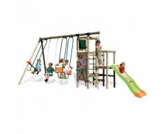 Promo - PORTIQUE KANGA AVEC TOBOGGAN TRIGANO 9 ENFANTS.