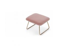 Frame, repose-pieds, velours rose poudré