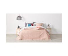 Louro, couvre-lit 100% coton 225 x 220 cm, rose poudré