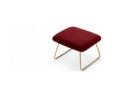 Frame, repose-pieds, velours bordeaux avec cadre doré brillant