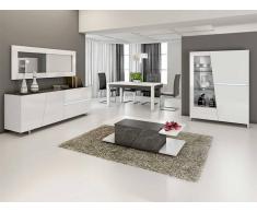 NOUVOMEUBLE Salle à manger complète gris béton et blanc LAUREA