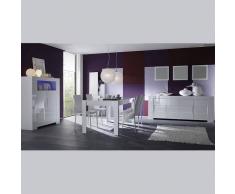 NOUVOMEUBLE Salle à manger complète design blanc laqué LIMA