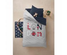 Parure housse de couette + taie d'oreiller enfant LONDON - VERTBAUDET
