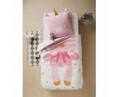 Pack housse de couette + taie d'oreiller enfant CRAZY LICORNE - VERTBAUDET