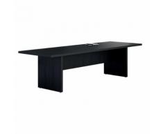 Table de réunion Flora 220 (L) x 100 (P) x 74 (H) cm Imitation frêne noir